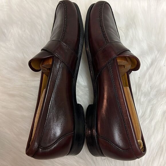 Allen Edmonds Walden Oxblood Leather Slip On Loafer Shoes Men's Size 10 B26 - Picture 8 of 13